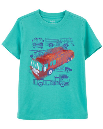 Toddler Firetruck Police Graphic Tee, 
