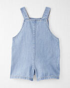 B&eacute;b&eacute; - Salopette courte en chambray de coton biologique, image 2 sur 4 diapositives