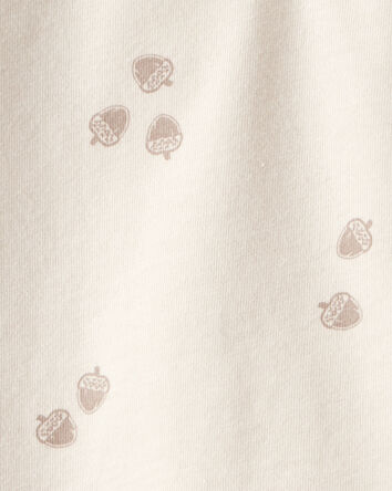 Baby Boy Acorn Print Long-Sleeve Tee - Ivory, 