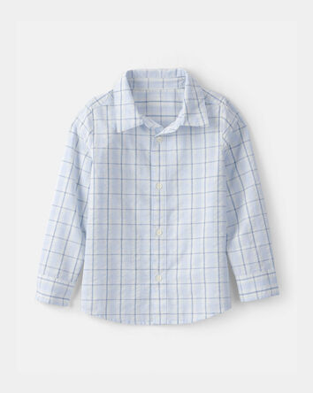 Gar&ccedil;ons - Chemise boutonn&eacute;e &agrave; motif &eacute;cossais - Bleu, 