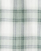 Kid Organic Cotton Herringbone Button-Front Shirt in Plaid, image 3 of 4 slides