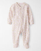 Baby Organic Cotton Sleep & Play Pyjamas in Botanic Muse Print, image 1 of 5 slides