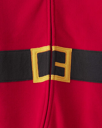 Toddler Santa Hooded Loose Fit Long-Sleeve 2-Way Zip 1-Piece pyjamas - Red, 