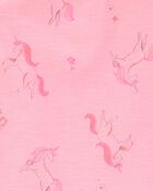 Toddler Unicorn Print Loose Fit 2-Piece Pyjamas - Pink, image 2 of 3 slides