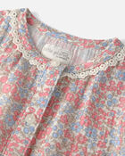 Tout-petit fille - Robe en gaze de coton biologique &agrave; imprim&eacute; floral printanier, image 4 sur 5 diapositives