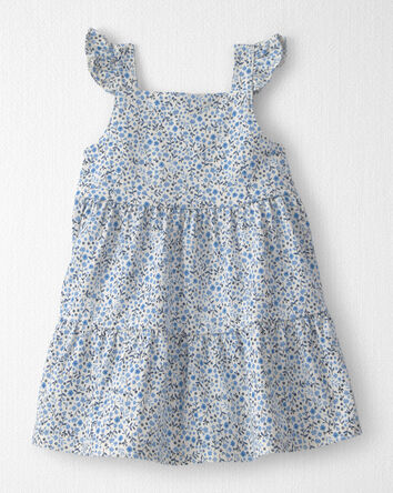 Baby Girl Organic Cotton Tiered Dress in Meadow Bloom, 