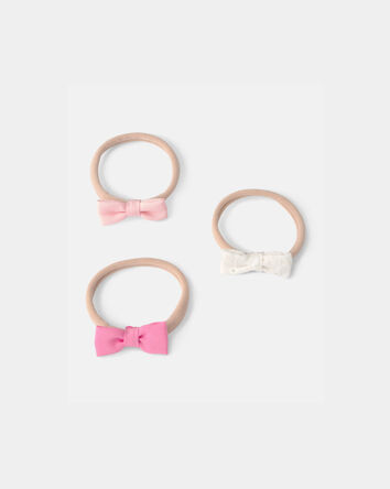 Baby Girl 3-Pack Bow Hair Ties, 
