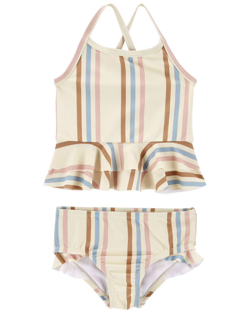 B&eacute;b&eacute; Ensemble 2 pi&egrave;ces tankini ray&eacute;, image 1 sur 3 diapositives