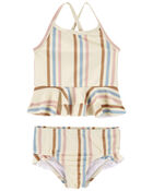 B&eacute;b&eacute; Ensemble 2 pi&egrave;ces tankini ray&eacute;, image 1 sur 3 diapositives