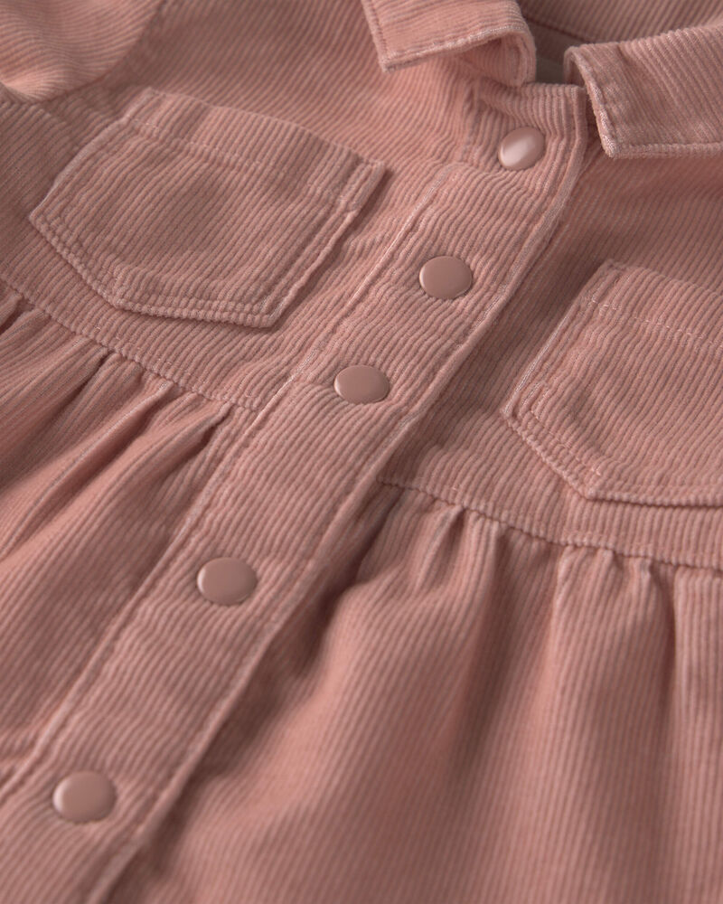B&eacute;b&eacute; fille - Robe en velours c&ocirc;tel&eacute; de coton biologique, image 4 sur 5 diapositives