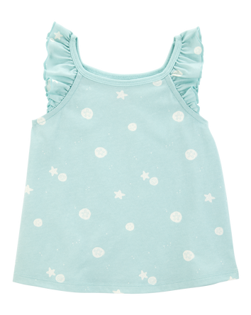 Baby Seashell Print Tank Top - Blue, 
