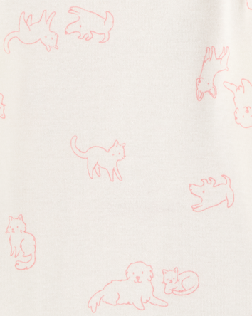 Baby Girl 4-Pack Puppy Long Sleeve Bodysuits, 