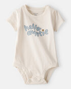 B&eacute;b&eacute; - T-shirt &agrave; manches courtes &agrave; imprim&eacute; &laquo;Hello Auntie&raquo; - Cr&egrave;me, image 1 sur 2 diapositives