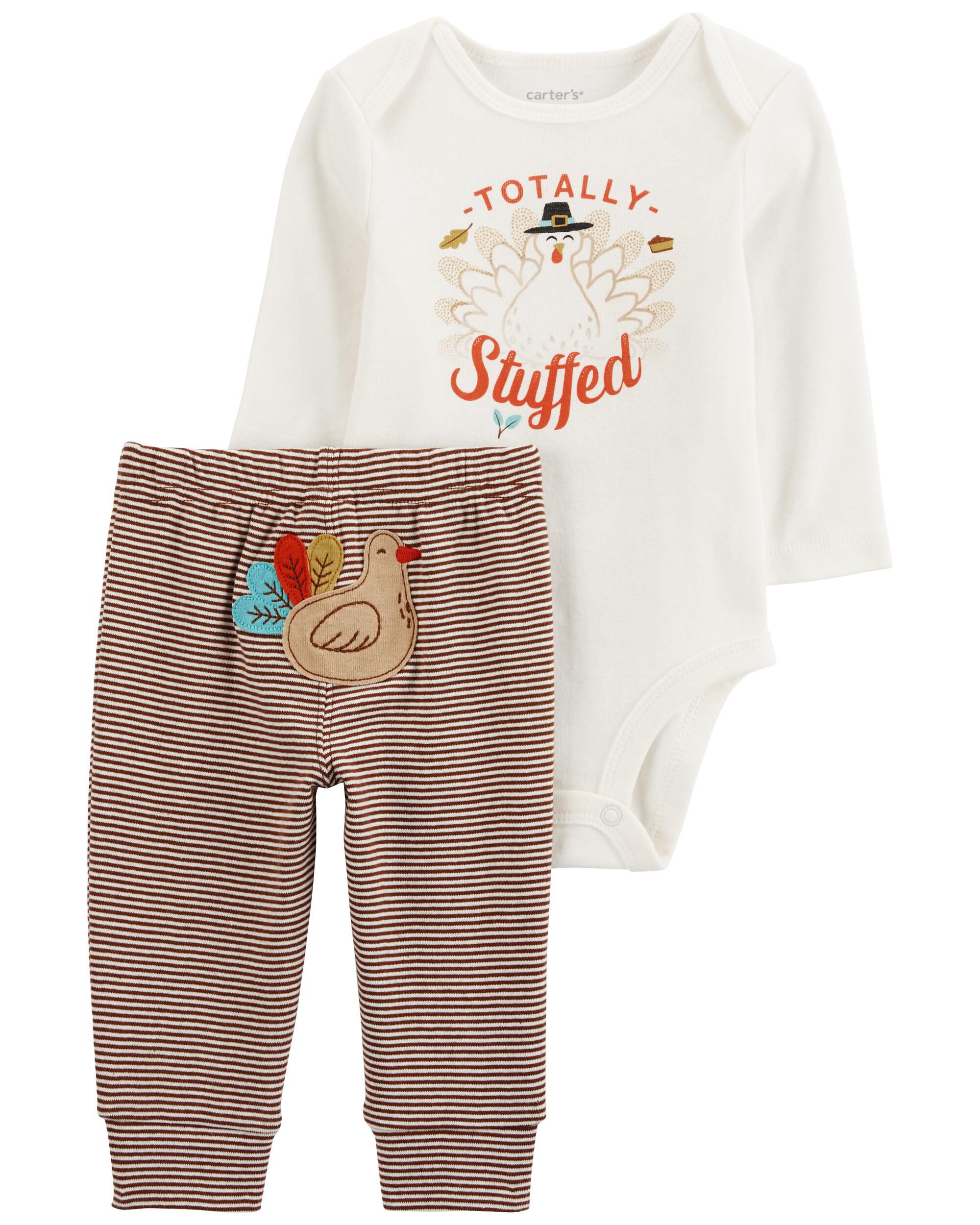 2 Piece Thanksgiving Bodysuit Pant Set