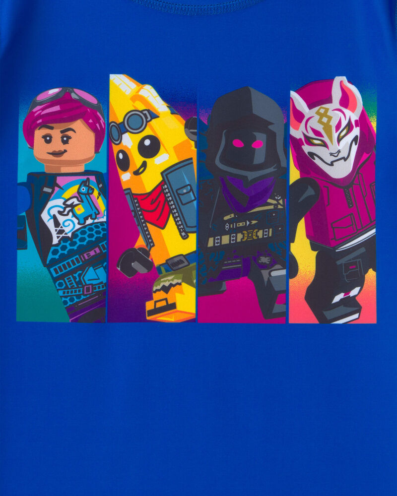 Boys Lego Fortnite Rashguard - Blue, image 3 of 3 slides