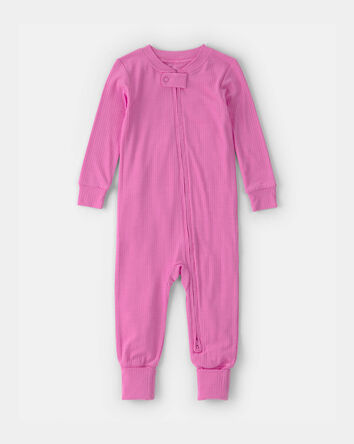 Baby Girl PurelySoft Snug Fit 1-Piece Pajama - Pink, 
