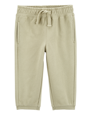 Baby Pull-On French Terry Joggers - Olive, 
