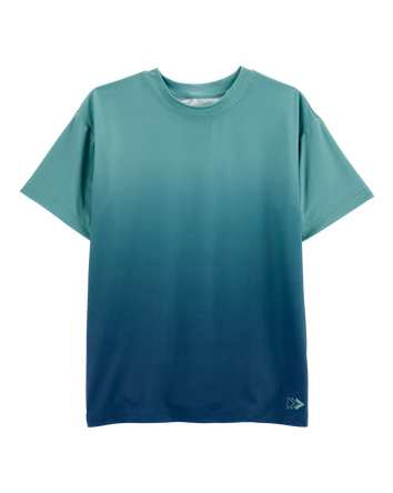 Kid Ombre Cotton Blend Short-Sleeve Tee - Green, 