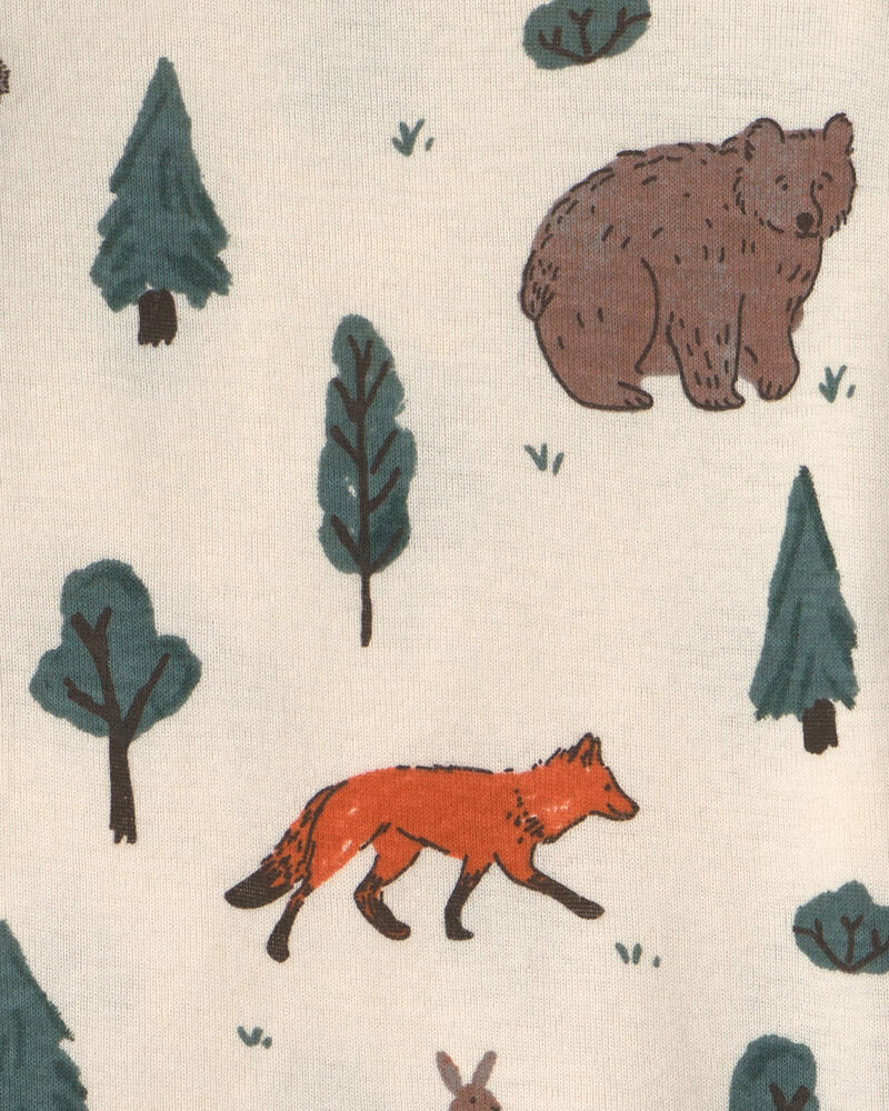B&eacute;b&eacute; - Pyjamas 2 pi&egrave;ces en coton biologique &agrave; motif Animaux de la for&ecirc;t, image 3 sur 3 diapositives