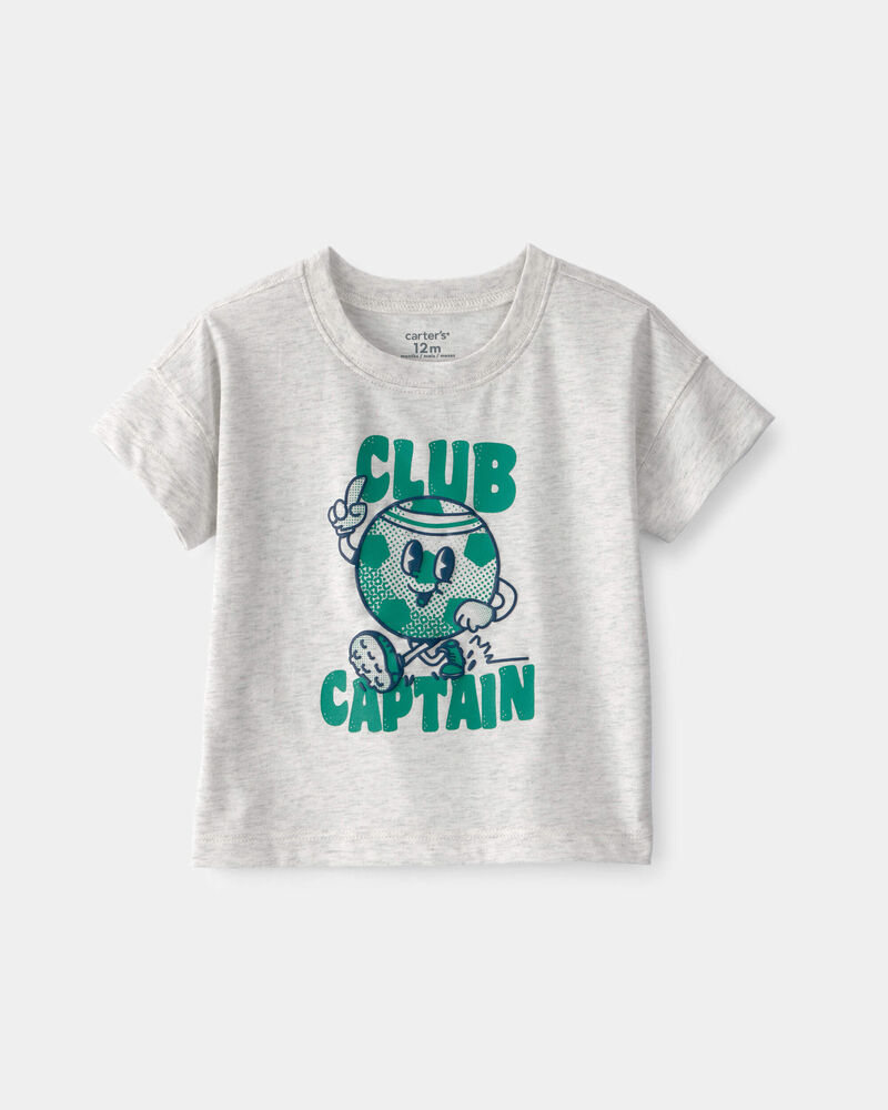 B&eacute;b&eacute; gar&ccedil;on - T-shirt &agrave; imprim&eacute; &laquo;Club Captin&raquo; - Gris, image 1 sur 3 diapositives
