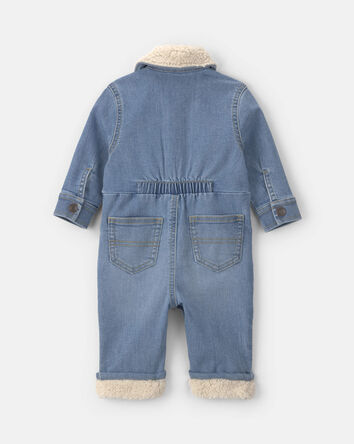 B&eacute;b&eacute; gar&ccedil;on - Combinaison en denim &agrave; manches longues &ndash; D&eacute;lav&eacute; clair, 