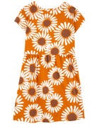 Toddler Sunflower Cotton Dress, image 2 of 4 slides