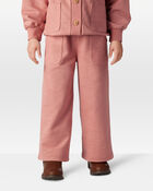 Toddler Girl 100% Cotton Wide-Leg Pants - Pink, image 3 of 6 slides
