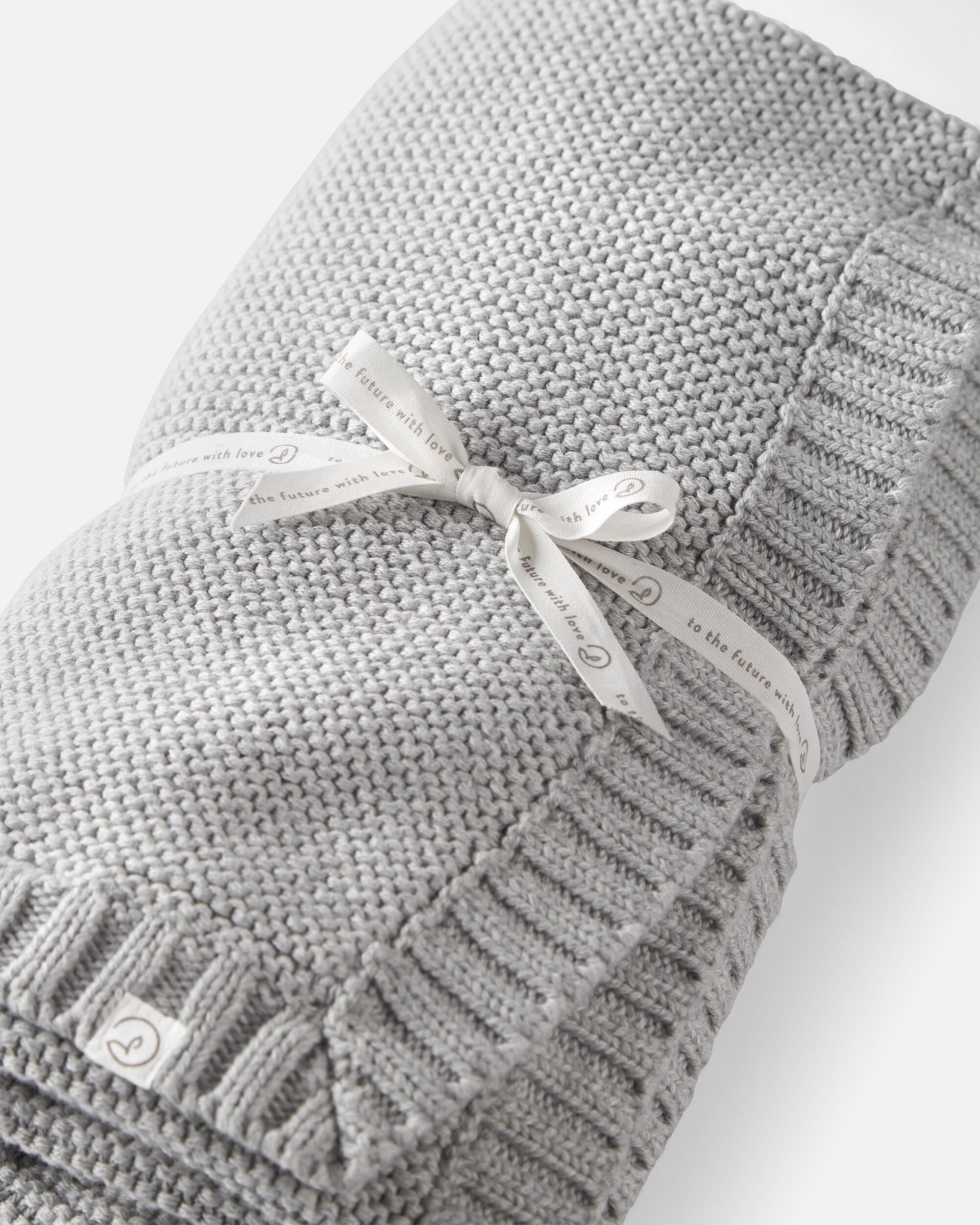 Baby Girls Baby Organic Cotton Signature Stitch Blanket OSZ Little Planet