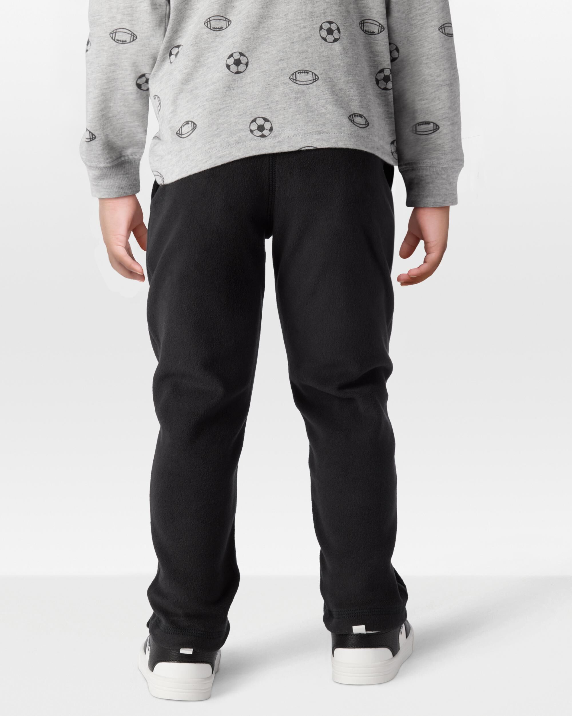 Black Toddler Pull On Microfleece Sweatpants Carter s Oshkosh Canada
