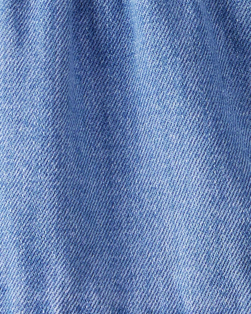 Baby Girl Organic Cotton Denim Dress, image 5 of 6 slides