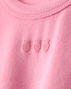 Baby Girl Strawberry French Terry Pullover Sweatshirt - Pink, image 2 of 4 slides