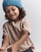 Toddler Short-Sleeve Relaxed Graphic Tee - Tan, image 1 of 6 slides