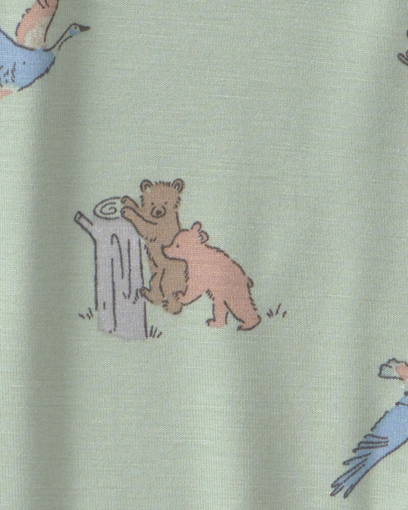 B&eacute;b&eacute; gar&ccedil;on - Grenouill&egrave;re PurelySoft &agrave; fermeture &agrave; glissi&egrave;re double sens &agrave; motif animaux - Vert, image 5 sur 7 diapositives