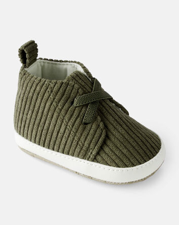 Baby Boy Corduroy High-Top Casual Sneakers - Green, 