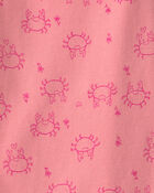 Baby Girl Crab Sleeveless Graphic Bodysuit - Pink, image 2 of 3 slides