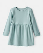 Toddler Girl Long-Sleeve Dress - Green, image 1 of 4 slides