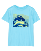 Kid Monster Truck Short-Sleeve Graphic Tee - Turquoise, image 1 of 3 slides