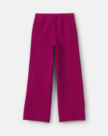 Filles - Pantalon de sport en molleton &agrave; jambe large et motif c&oelig;ur &ndash; Bourgogne, 