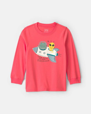 Toddler Boy 'Space Dino' Long-Sleeve Graphic Tee - Orange, 