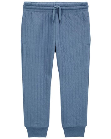 Toddler Pull-On Quilted Joggers - Blue, 