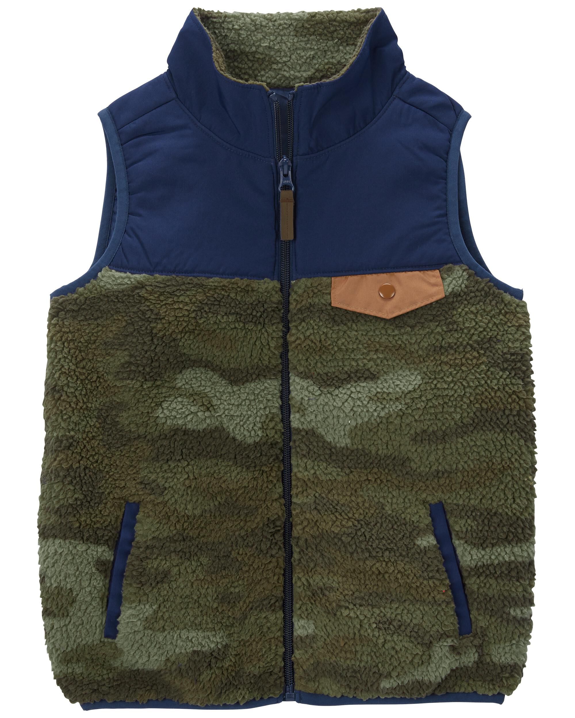 Multi Zip Up Sherpa Vest Carter s Oshkosh Canada