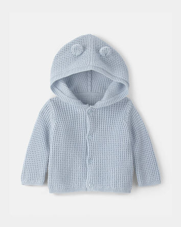 B&eacute;b&eacute; gar&ccedil;on - Chandail &agrave; capuchon &agrave; oreilles d&rsquo;ourson - Bleu, 
