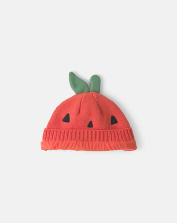 B&eacute;b&eacute; - Bonnet en tricot citrouille d&rsquo;Halloween &ndash; Orange, 