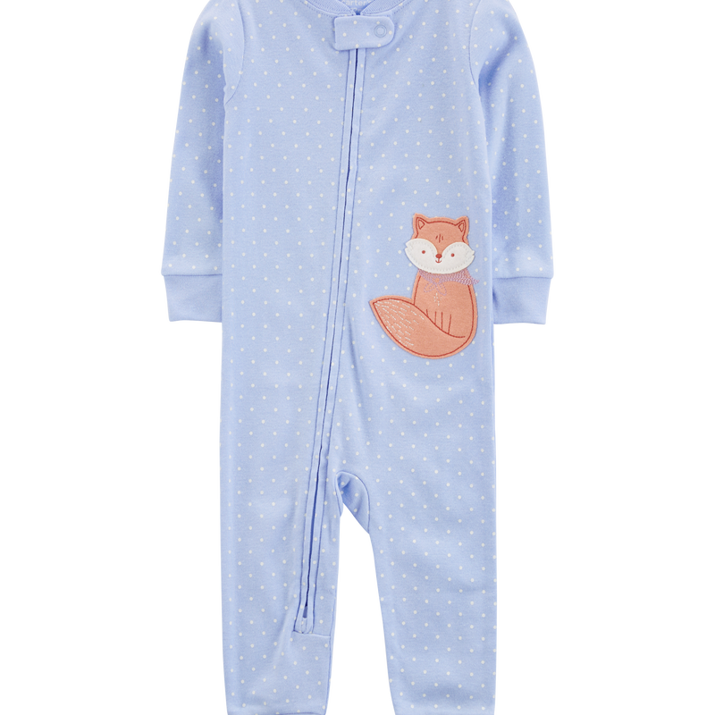 Baby Girls Baby 1 Piece Fox 100 Cotton Snug Fit Footless Pyjamas 18M Carter s