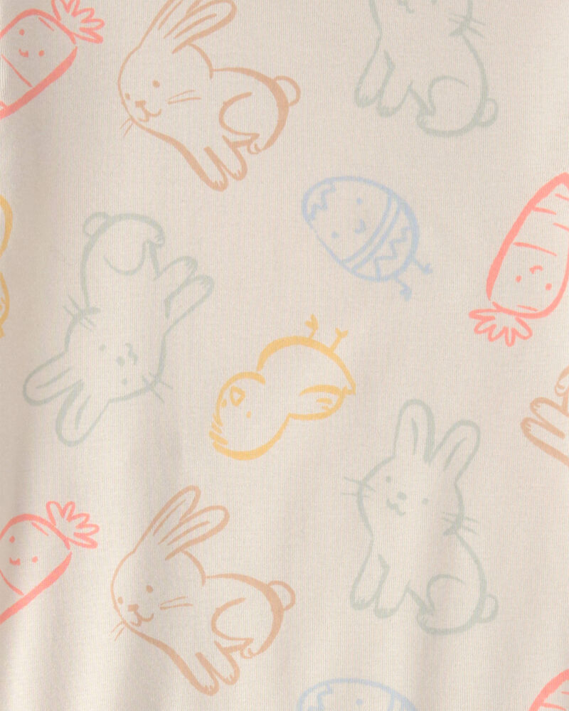 Kids Easter Bunny Snug Fit 2-Piece Pyjamas Set - Cream, image 3 of 4 slides