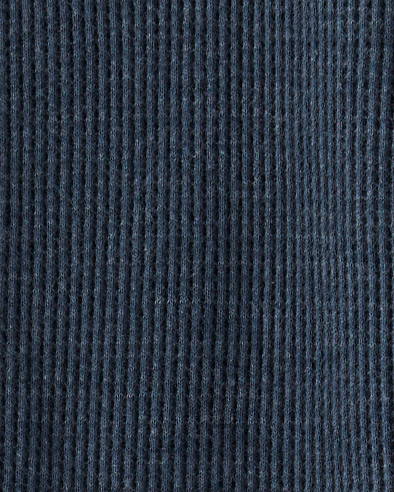 Baby Boy Cotton Long-Sleeve Sleeper - Navy Blue, image 4 of 5 slides