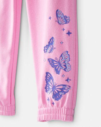 Girls Wicked Glinda Butterfly Joggers - Pink, 