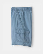Gar&ccedil;ons - Short cargo en chambray - Bleu, image 3 sur 4 diapositives