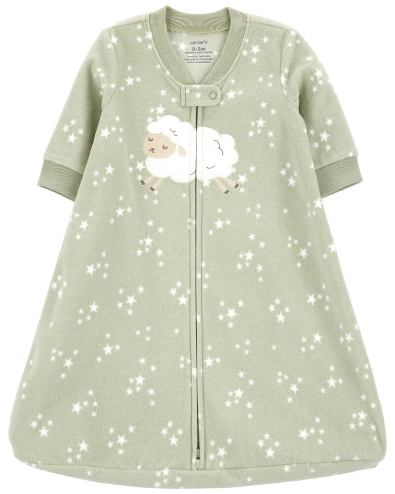 Green 2Way Zip Fleece Wearable Blanket