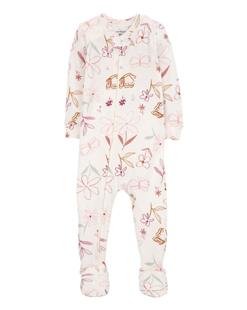 Toddler Floral 1-Piece PurelySoft Footie Pyjamas, 